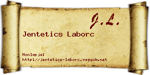 Jentetics Laborc névjegykártya